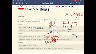 贾考博 LeetCode 435 Nonoverlapping Intervals [upl. by Onitsuj]