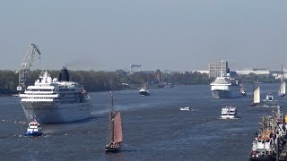 Doppelanlauf Amadea amp Albatros zum Hafengeburtstag Hamburg  Phoenix  07052016 [upl. by Marlene]