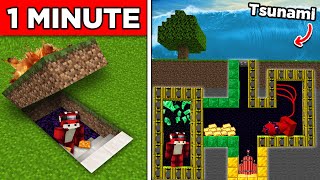 BUNKER SÉCURISÉ vs 982 CATASTROPHES NUCLÉAIRES sur Minecraft 🧨 [upl. by Yerrot302]