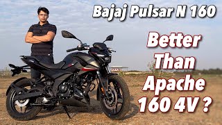 2024 Bajaj Pulsar N160 Review  Better Than TVS Apache RTR 160 4v [upl. by Innor]