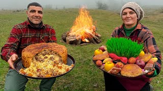 Festive Cooking Of Delicious Shah Pilaf From The Oven Life Is Above The Clouds [upl. by Yclek]