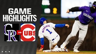 Rockies vs Cubs Game Highlights 4224  MLB Highlights [upl. by Assetak148]