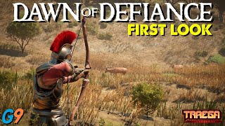 Dawn Of Defiance  First Look Open World Survival Crafting Game [upl. by Udenihc471]