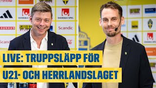 Live 2 oktober Truppsläpp U21 och herrlandslaget [upl. by Sunil]