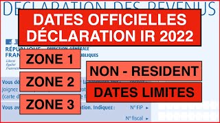 Dates limites impôt 2022 déclaration IR 2022 [upl. by Siraval]