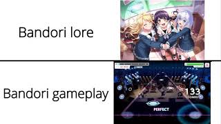 Bandori lore vs bandori gameplay [upl. by Zephan847]