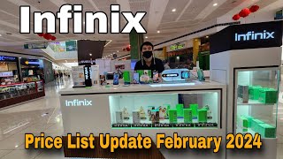 INFINIX Price List Update February 2024  infinix Hot 40 Series  Zero 30 Series  Note 30 5G [upl. by Holle83]