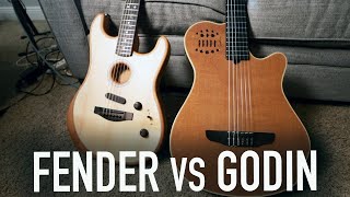 Fender Acoustasonic VS Godin Grand Concert Guitar Shootout [upl. by Layol705]