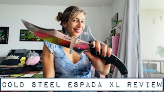 Cold Steel Knives Espada XL with Polished G10 and Aluminum Bolster and Frame Knife Review [upl. by Adnohral225]