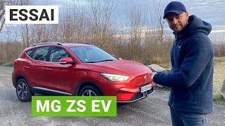 Essai MG ZS EV 2022  le SUV à prix canon prend du galon [upl. by Nelleus250]