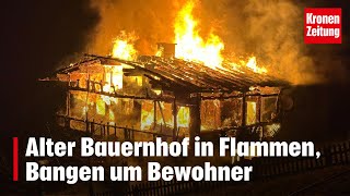 Alter Bauernhof in Flammen Bangen um Bewohner  kronetv NEWS [upl. by Honey]