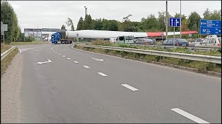 ЯК ТРАНСПОРТУЮТЬ ЛОПАТІ ДО ВІТРОГЕНЕРАТОРІВHOW ARE WIND TURBINE BLADES TRANSPORTED [upl. by Innoc]