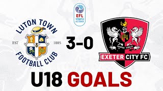 U18 Goals Luton Town 3 Exeter City 0 31824 Youth Alliance South  Exeter City Football Club [upl. by Berta580]