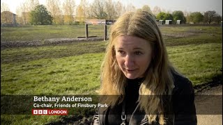 Haringey Council Finsbury Park and mud—BBC London Lunchtime news [upl. by Bak457]