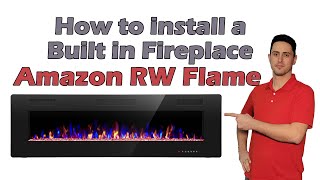 how to install a built in electric fireplace RW flame [upl. by Kcinnay]