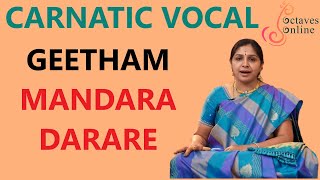 Geetham  Mandara Dharare  Ragam  Kamboji [upl. by Yer]