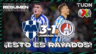 HIGHLIGHTS  Monterrey 31 Atlético San Luis  Liga Mx  CL2024 J3  TUDN [upl. by Yarezed635]