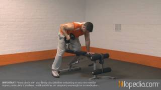 Dumbbell Tricep Kickbacks on Bench [upl. by Enirak]