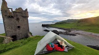 Camping in a 500 yr Old Castle in Scotland Foraging Hiking amp Fishing Catch Cook [upl. by Anyak487]