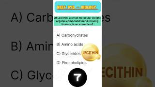 lecithin chapter biomolecules biology neet question pyq mbbs viralvideo shorts short [upl. by Annayar]