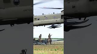 Installing a howitzer onto a CH47 Chinook usairforce [upl. by Esdnil330]