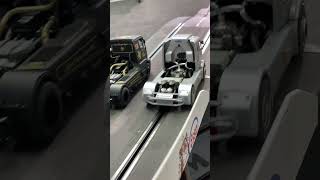 Truck Race ShootOut Slotcar Trucks MERCEDES German vs MAN Team John Player Special British [upl. by Oirobil]