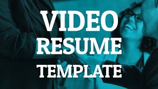 Video Resume Template Editable [upl. by Yenoh]