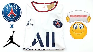 PSG x JORDAN jersey HOME white concept 2122 DriFit ADV Unboxing amp Review  ASMR [upl. by Stinky]