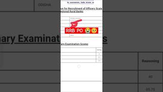 😭🥺⬆️MY RRB PO SCORECARD 2024🥺🫂IBPS RRB PO RESULT 2024IBPS RRB PO [upl. by Icat]