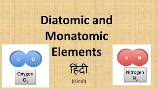 Diatomic And Monatomic elements in Hindi [upl. by Nedi]