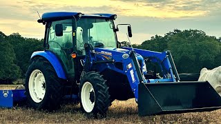 Pond Digging with a New Holland Workmaster 75 Tractor [upl. by Song]