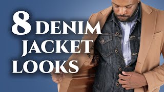 8 Classic Denim Jacket Looks for Men How To [upl. by Azaria130]