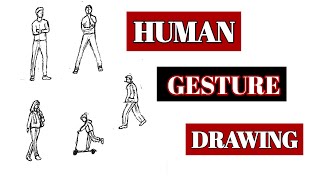 How to draw human figure for beginners  human art drawing [upl. by Ojeillib]