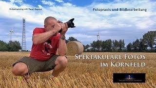 Spektakuläre Fotos im Kornfeld  Fotografie unterwegs [upl. by Milburt]