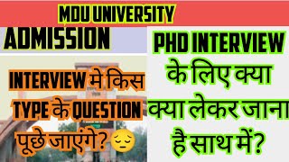 MDU PhD interview questions and other important information mdulatestupdate [upl. by Junko459]