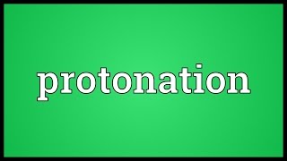 Protonation Meaning [upl. by Arteid]