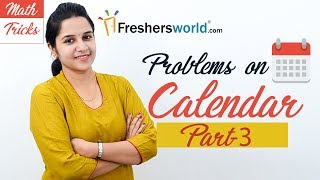 Aptitude Made Easy  Problems on Calendar 3 Basics and Methods Shortcuts Time and Date [upl. by Rossie]