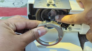 Usha Janome Bobbin Case Fixing  How to clean Bobbin Case in Usha Janome  Bobbin Case Problems [upl. by Benoite]