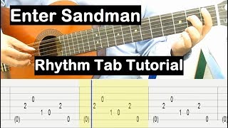 Enter Sandman Guitar Lesson Rhythm Tab Tutorial Guitar Lessons for Beginners [upl. by Jarlathus]