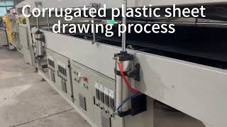 Corrugated plastic sheet drawing process [upl. by Ailugram329]