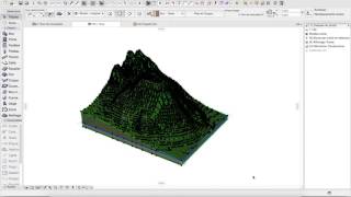 Archicad 19 3D Poser un bâtiment dans un terrain modélisé [upl. by Glynis]