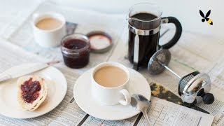 Café Au Lait with a French Press  HoneysuckleCatering [upl. by Sherard]