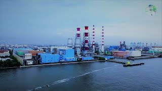 Power Plant drone view  CCPP  Combined cycle power plant [upl. by Ardnaeed]