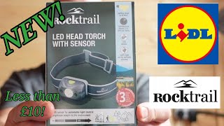 LED head torch with sensor from Rocktrail Lidl First look [upl. by Tarrah347]