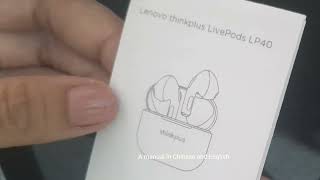 Unboxing  Lenovo Thinkplus LivePods LP40 [upl. by Amari]