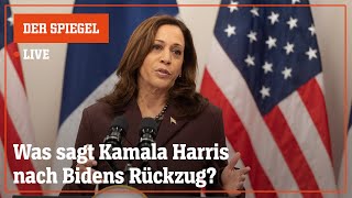 Livestream So läuft Kamala Harris erster Auftritt nach Bidens Rückzugs  DER SPIEGEL [upl. by Niala]