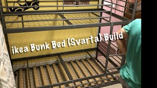 ikea Svarta Bunk Bed Build in 409 Flat [upl. by Aerdnak994]