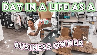 STUDIO VLOG 111  Day In A Life Small Business Owner 📦 Packing Filming Scrunchies Photoshoots [upl. by Erdnassac]