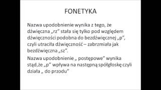 Fonetyka część 4  Upodobnienia pod względem dźwięczności [upl. by Anahgem338]