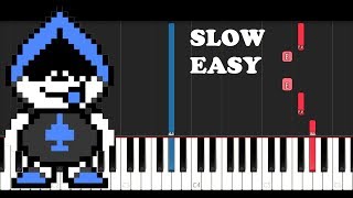 Deltarune  Lancer Theme SLOW EASY PIANO TUTORIAL [upl. by Maharg]